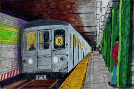 New York City Full Size Subway Map + Bay Ridge Brooklyn Train Station Art Print - £3.93 GBP