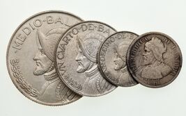 1904-1962 Panama Silver Coin  Lot of 4  KM# 2, 10.2, 11.2, 12.2 - $65.34