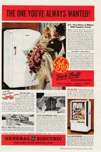 1938 General Electric Vintage Print Ad Triple Thrift Refrigerator - £10.16 GBP