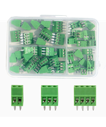 Molence 50PCS 2.54Mm 0.1" Pitch PCB Mount Screw Terminal Block Connector, 2P 3P - £17.39 GBP