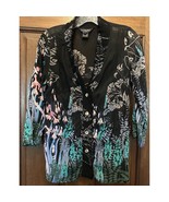 Citron Santa Monica Silk Button Up Blouse Tunic Floral Small EUC - $73.89 CAD