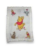 Vintage 1964 Sears Winnie Pooh Collection Cream Fleece Crib Blanket Sati... - £30.75 GBP