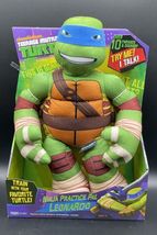 Teenage Mutant Ninja Turtles Leonardo Practice Pal Talking Plush TMNT Pl... - $39.99
