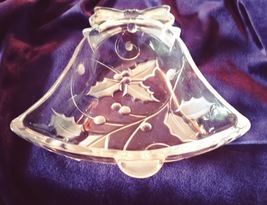 Mikasa Clear Crystal Christmas Bell Nut/Candy Dish image 3