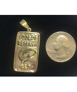 10 Karat Gold  Alligator  Ingot Pendant  - $562.08 CAD