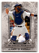 2008 UD A Piece of History #51Russell Martin Dodgers Baseball Card Free Ship - $1.96