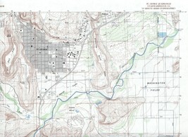 St. George Quadrangle Utah 1986 USGS Topo Map 7.5 Minute Topographic - £18.80 GBP