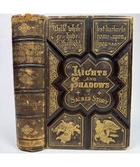 Lights &amp; Shadows Of Sacred Story 1875 By Julia Mcnair Wright Antique Lea... - $2,734.68 MXN