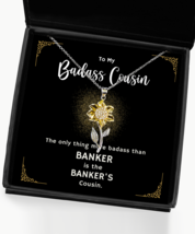 Banker Cousin Necklace Gifts, Birthday Present For Banker Cousin, Cousin To  - £39.34 GBP