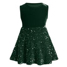 My First Christmas Baby Girl Velvet Dress Emerald Green 18-24 Months - $97.36 MXN
