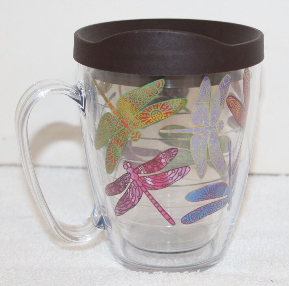 Primary image for Tervis Dragonfly Mandala Wrap With Brown Travel Lid, 16 oz Thermal Handled Mug