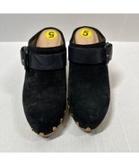 Veronica Beard Womens Black Dacey Suede Slip On Heels Clogs Shoes Size 5 - $2,872.58 MXN