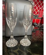 2- Baccarat Crystal France Massena Champagne Flute Glass(es) 8 1/2&quot; - $5,533.61 MXN