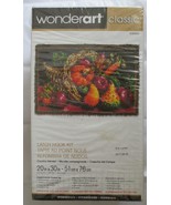 Wonderart Classic Latch Hook Country Harvest Kit 20&quot; x 30&quot; New - $17.99