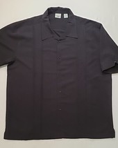 Rainforest Cafe Mens Sz XXL Button Up Shirt Short Sleeve Black Embroider... - £15.69 GBP