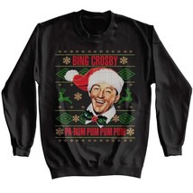 Bing Crosby Tacky Christmas Sweater Pa-rum-pum-pum Xmas Singer - £36.24 GBP+