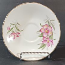 ROYAL KENDALL SAUCER Fine Bone China PINK FLOWERS 5.5&quot; - £7.11 GBP
