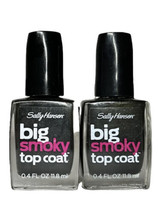 2X Sally Hansen Big Smoky Top Coat Nail Polish - Color #150 Smoky - £8.28 GBP