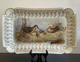 Antique T&amp;V Limoges Porcelain Birds Tray for Wilhelm &amp; Graef Store New York - £1,011.98 GBP