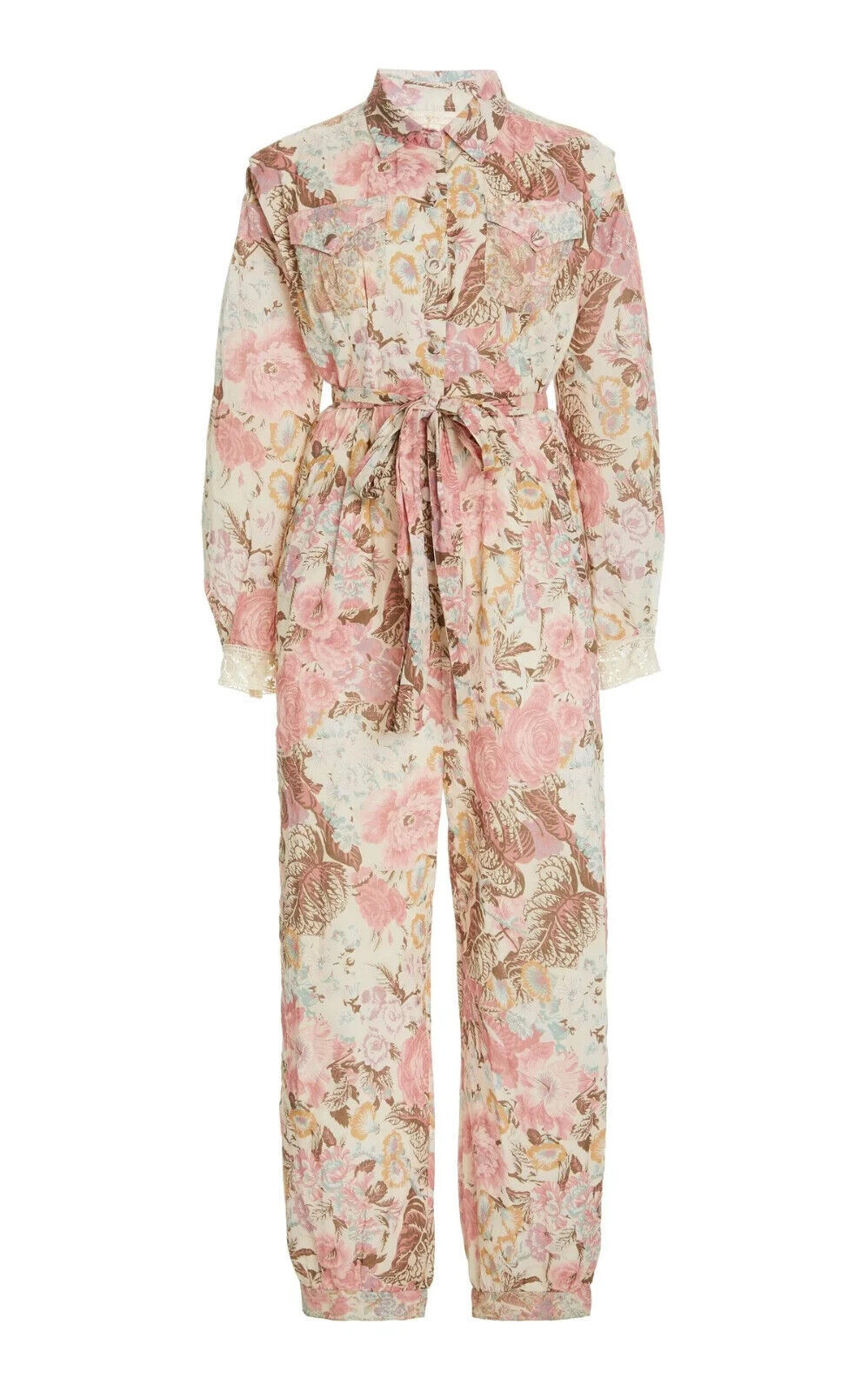 Primary image for NWT LoveShackFancy Morellia Jumpsuit in Dew Drop Floral Cotton 1-Piece XS $395