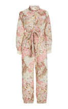 NWT LoveShackFancy Morellia Jumpsuit in Dew Drop Floral Cotton 1-Piece X... - £108.74 GBP