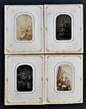 1800s antique COVILL FAMILY PHOTOGRAPHS 16 tintype 9 cdv schneble wilson wardner - £114.74 GBP