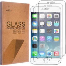New MR SHIELD iPhone 6 &amp; 6S Tempered GLASS SCREEN PROTECTOR 3 Pack FREE ... - $8.90