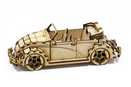 3D Puzzle | Iconic Beetle Bug Car | 3mm MDF Wood Board Puzzle | 3D Beetl... - $31.00