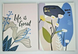 Lot of Two Decorative Journals Floral & Motivational Quotes U82 - £11.79 GBP