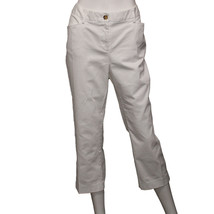 Lands&#39; End Women&#39;s 14 Petite, Mid-Rise Crop Chino Pants, White - $21.99