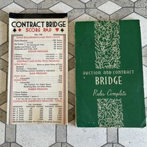 x4 Vintage Contract Bridge Score Pad  Card Game Sheets - £17.77 GBP