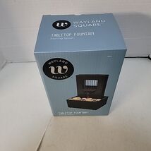 Wayland Square Tabletop Fountain Raining Spout Batteries LED Lights Rela... - $7.95