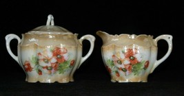 Vintage Floral Lustreware Sugar and Creamer Set Lusterware Set Lustreware Tea - £15.66 GBP