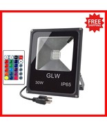 Versatile 30W Dimmable Flood Light with Remote - 16 RGB Colors for All N... - $46.81 CAD