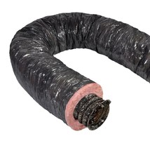 Insulated Flexible Duct Insulation Hvac 12 Inch X 25 Ft R4.2 Black Jacke... - £179.31 GBP