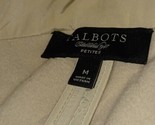 Talbots Quilted Womens Size Medium Beige Button Up Vest With Pockets - $15.00