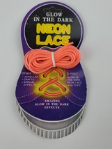 Vintage Pair of Glow in the Dark Neon Shoe Laces Pink for Sneakers / Crafts NEW - £6.30 GBP