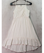 Art Class Dress Girls Large White Floral Rayon Sleeveless Pleated Back K... - £14.50 GBP