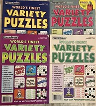 Lot of 4 Penny Press World&#39;s Finest Variety Puzzles Puzzle Books 2018 2019 [Sing - £17.95 GBP