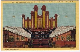Utah Postcard Salt Lake City Tabernacle Choir &amp; Organ - £2.36 GBP
