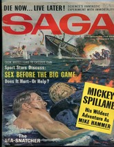 Saga Magazine November 1963-MICKEY SPILLANE-MIKE Hammer Film G - £34.84 GBP