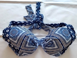 Tommy Bahama Mare Navy Tidal Tiles U/W Cup Bra Size 36-C - $12.95