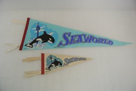 Sea World Lot of 2 Pennants 1973 San Diego USA Tourist Souvenir Flag Ban... - $24.00