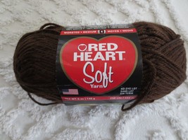 5 Oz. Red Heart Soft Acrylic #9344 Chocolate 4 Med. Yarn - 256 Yards - £3.98 GBP