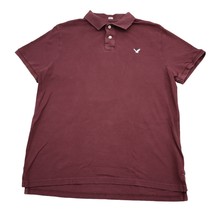 American Eagle Shirt Mens XL Extra Red Maroon Polo Golf Preppy Logo Dres... - $19.68