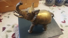 Vintage  Brass Golden Elephant, Trunk Up - £7.84 GBP