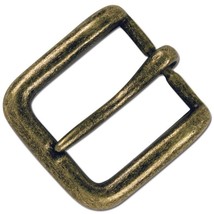 Tandy Leather Antique Brass Plate Rectangular Wave Belt Strap Buckle 164... - £2.11 GBP