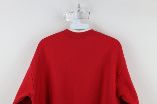 Vintage 90s Orvis Womens Medium Faded Christmas Polar Bear Sweatshirt Red USA Item image 10
