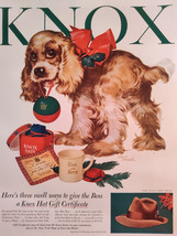 1951 Esquire Ads KNOX Hats Albert Staehle Dog painting Charter Oak Whisky - $14.81 CAD