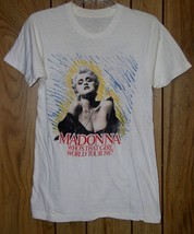 Madonna Concert Tour T Shirt Who&#39;s That Girl Vintage 1987 Single Stitched - £235.98 GBP